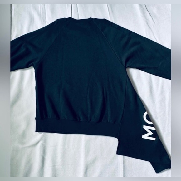 MONSE Cold Shoulder Asymmetrical Black Sweatshirt New - Picture 7 of 9